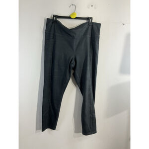 Womans Mariska Sport Size 2x Black Athletic Jogging Pants Pockets